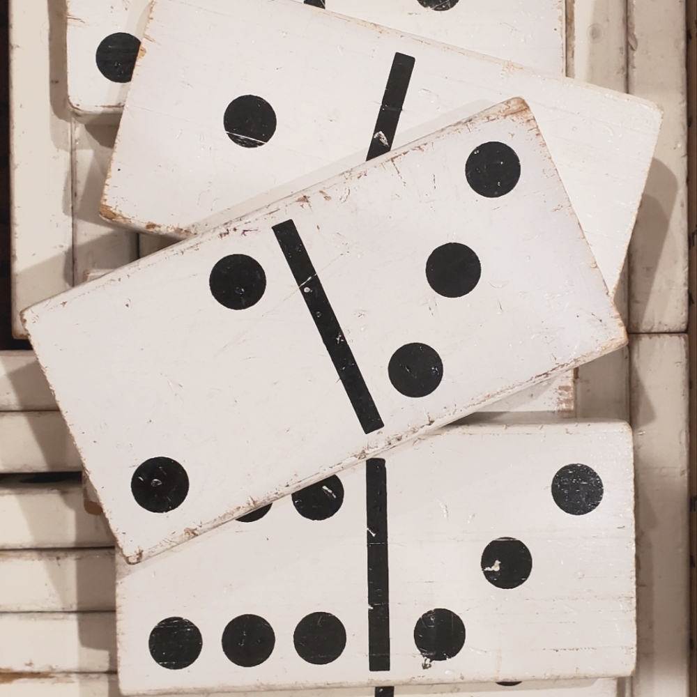 Vintage Jumbo Dominoes 28 Piece Set